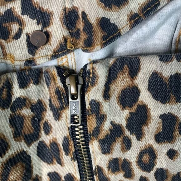 Veronica Beard Jeans Liza Leopard Denim Dress Women Black Brown 2/ XS-0373 - Picture 7 of 11